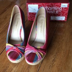 NEVER BEEN WORN Charming Charlie wedges